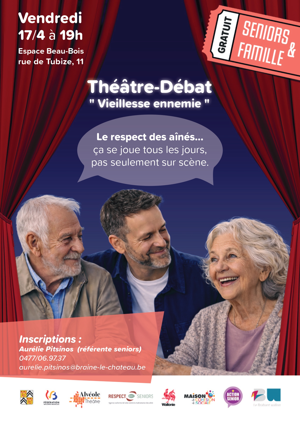 Théâtre-débat : Le respect des aînés… ça se joue tous les jours, pas seulement sur scène !