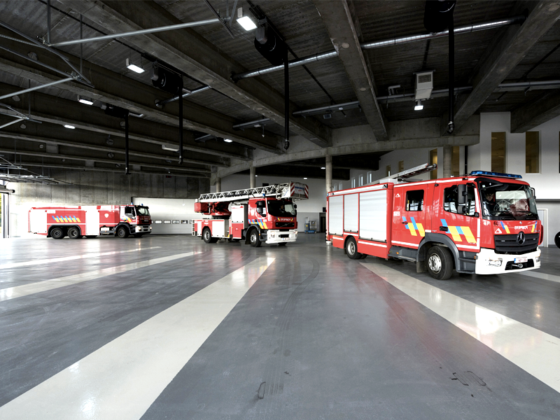 Visite de la caserne de pompiers Hainaut-Est